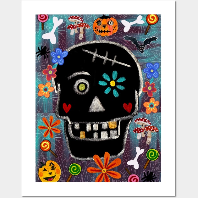 Halloween Skull Wall Art by MagaliModoux